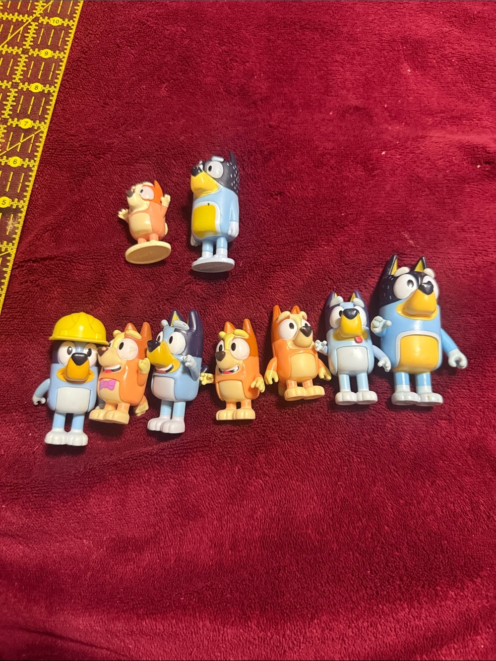 Bluey and Friends Mini Figure Set - Blue and Orange Characters sold individually